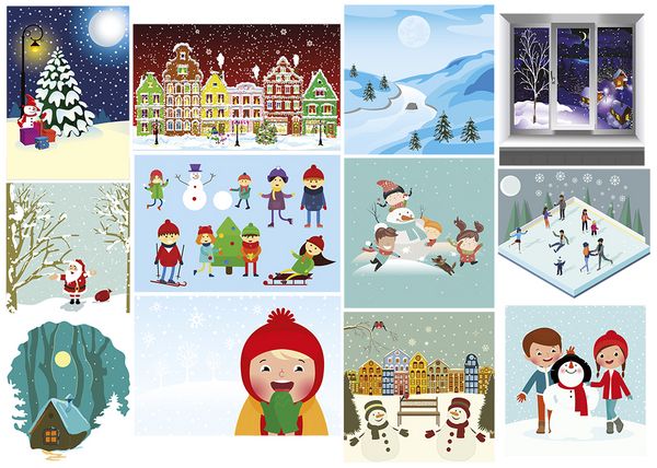 Vinterbilleder   Illustration Colourbox