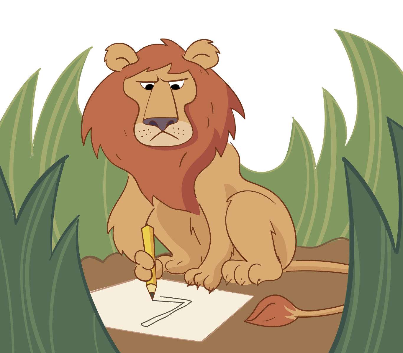 Løven leger bogstaver